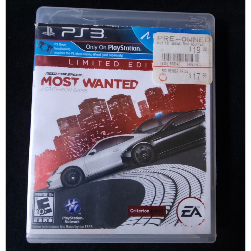 Playstation 3 PS3 Game Limited Edition Need for Speed Most Wanted Complete